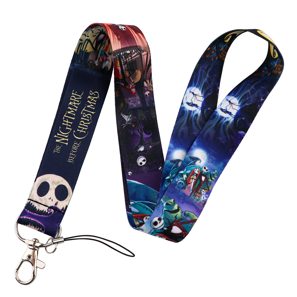 Spooky Halloween Funny Christmas Phone Strap ID Card Holder Work Badge Student Card Lanyard