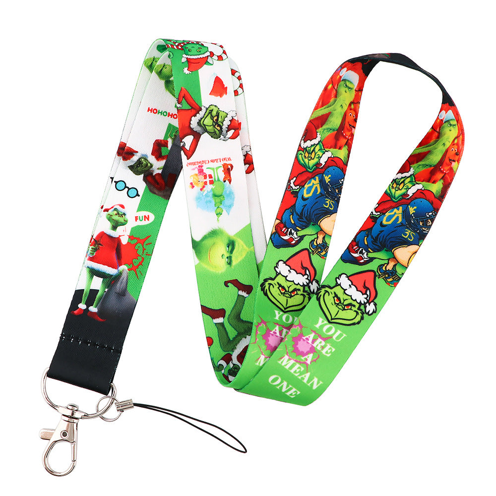Spooky Halloween Funny Christmas Phone Strap ID Card Holder Work Badge Student Card Lanyard