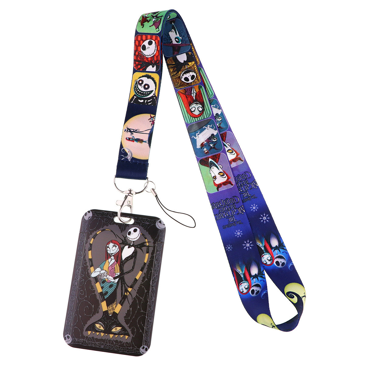 Spooky Halloween Funny Christmas Phone Strap ID Card Holder Work Badge Student Card Lanyard