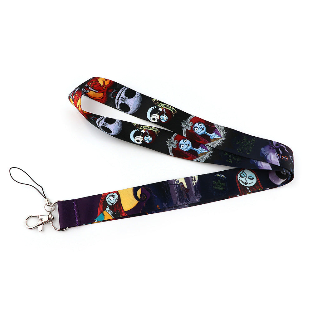 Spooky Halloween Funny Christmas Phone Strap ID Card Holder Work Badge Student Card Lanyard