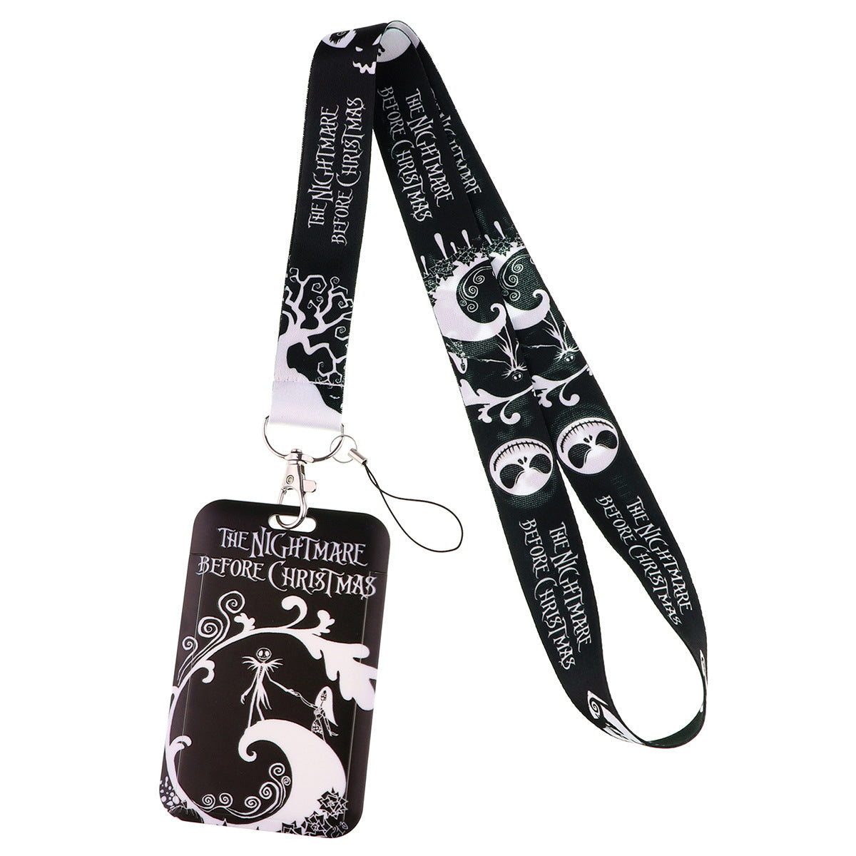 Spooky Halloween Funny Christmas Phone Strap ID Card Holder Work Badge Student Card Lanyard