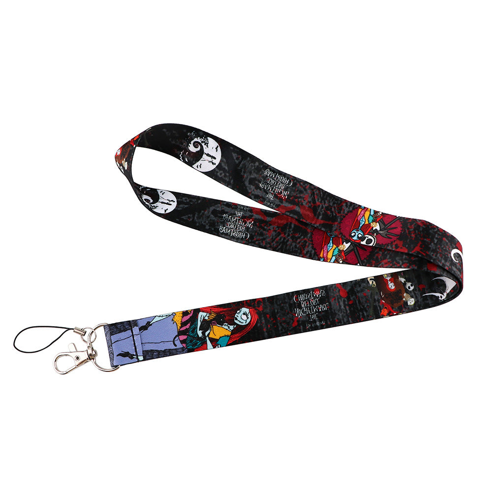 Spooky Halloween Funny Christmas Phone Strap ID Card Holder Work Badge Student Card Lanyard
