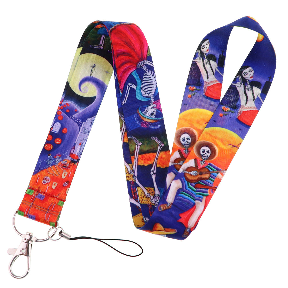 Spooky Halloween Funny Christmas Phone Strap ID Card Holder Work Badge Student Card Lanyard